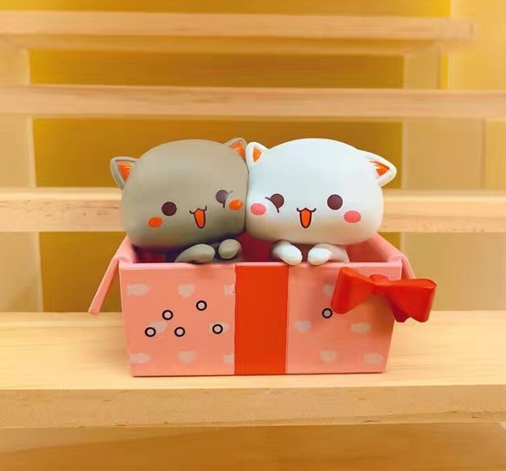 Season2 Peach and Goma MITAO-CAT Sweet Lovely Figure Art Toy Desktop Deco Gift
