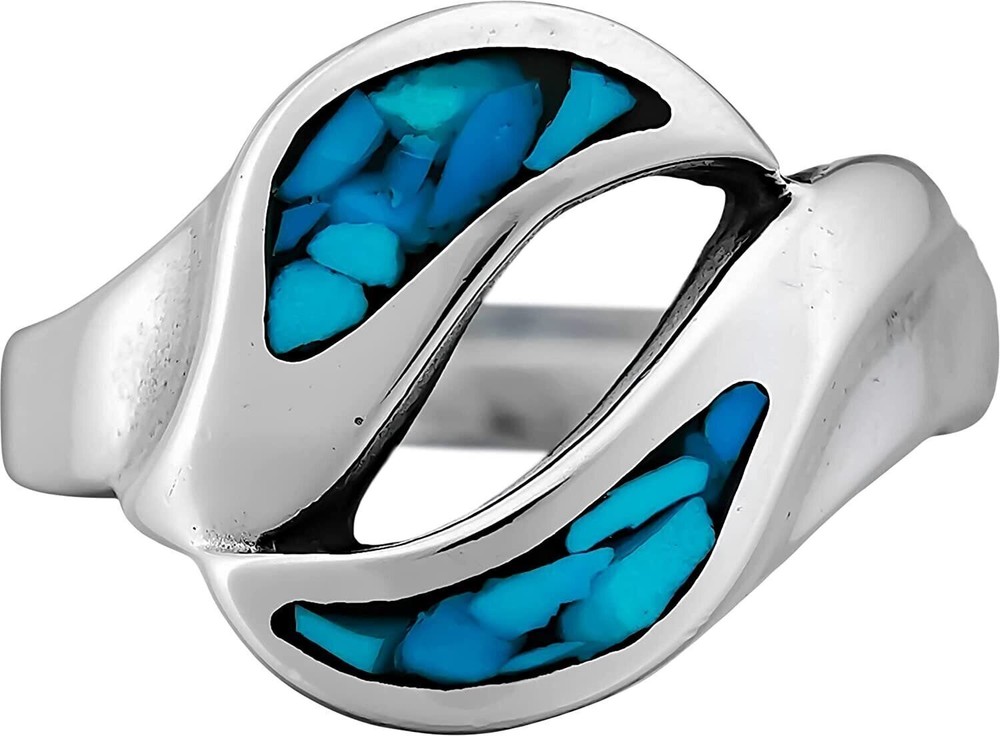Turquoise Cradling Hands Ring (4)