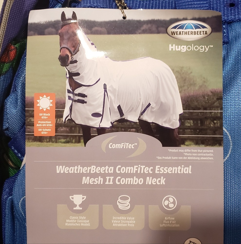 WeatherBeeta ComFiTec Essential Mesh II Combo Neck Turtle Print 66" Fly Sheet