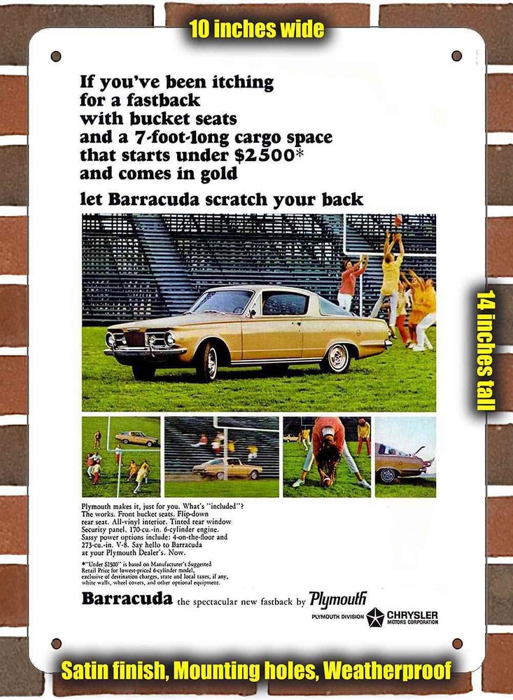 Metal Sign - 1964 Barracuda - 10x14 inches