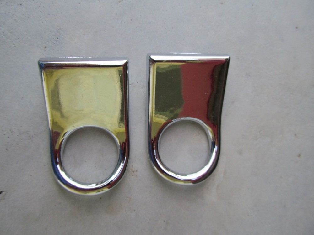 VTG MCM Retro Chrome Circle Cabinet Knobs Handles Pulls ILCO UNICAN Square