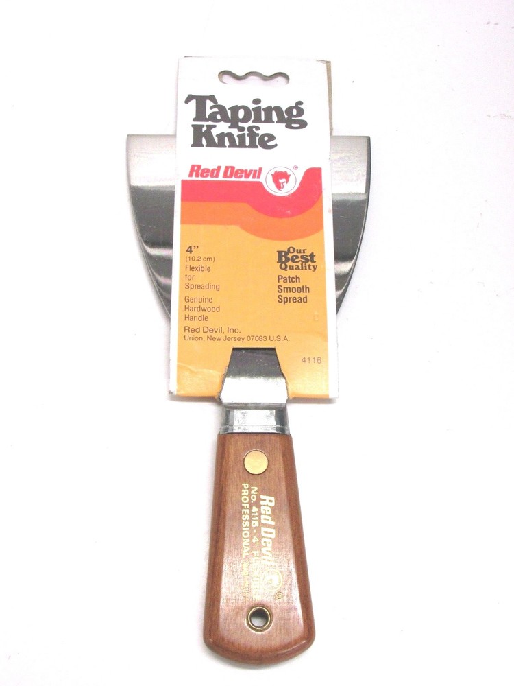 NEW! RED DEVIL PROFESSIONAL 4" FLEXIBLE TAPING KNIFE, #4116