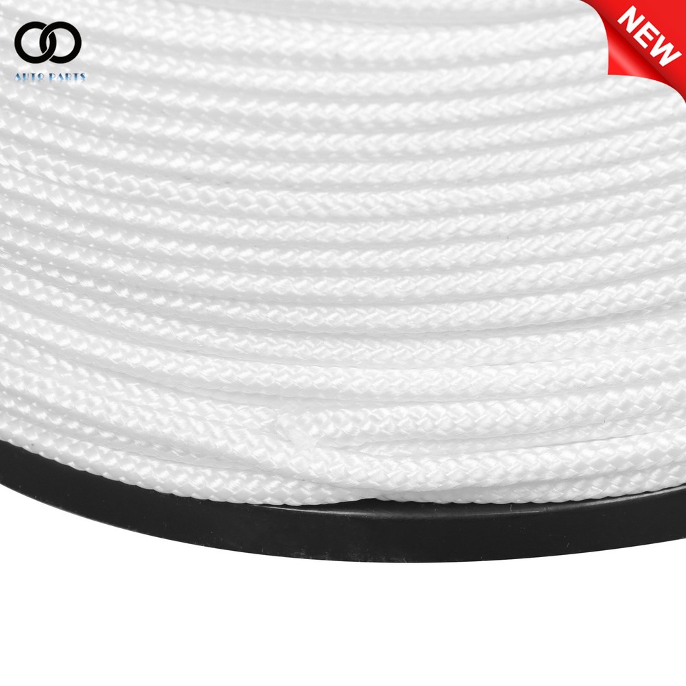 3/16" x 1000' Nylon Rope Solid Braided White Utility Strong Durable Weatherproof