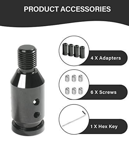 YAKEFLY Universal Gear Shift Connector, Aluminum Automatic Shifter Black