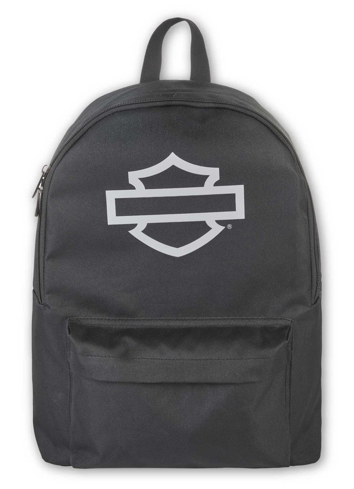 Harley-Davidson Bar & Shield Graphic Backpack w/ Adjustable Straps - Black/Gray