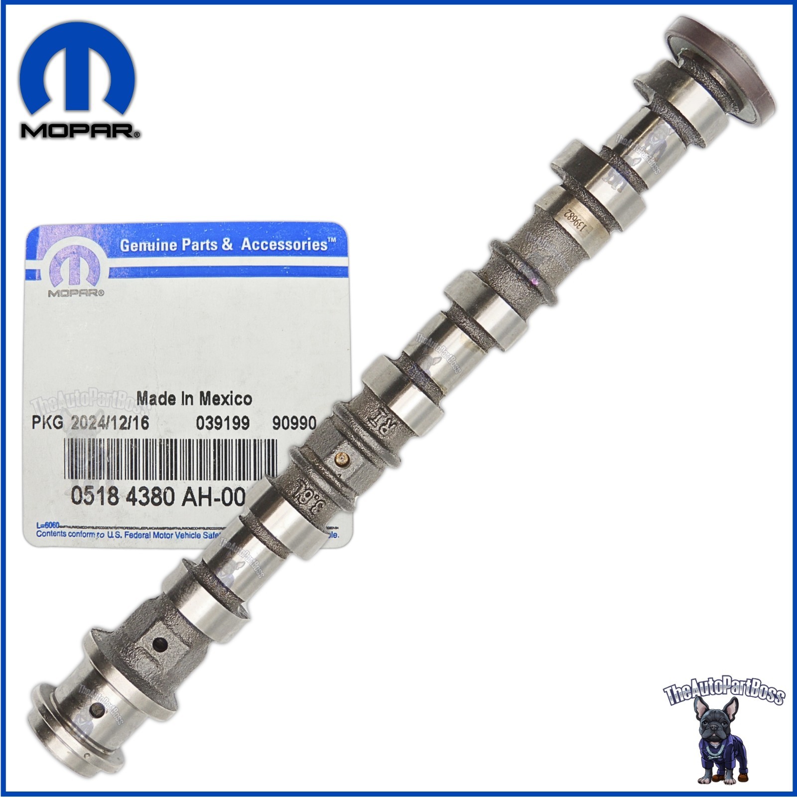 3.6L Intake Camshaft, Right Side OEM Mopar 05184380AH 5184380AH