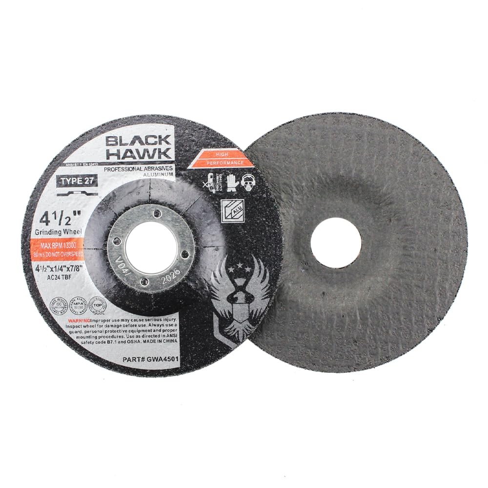 4.5" Inch Angle Grinders, Depressed Center Load Resistant Grinding Wheels for...