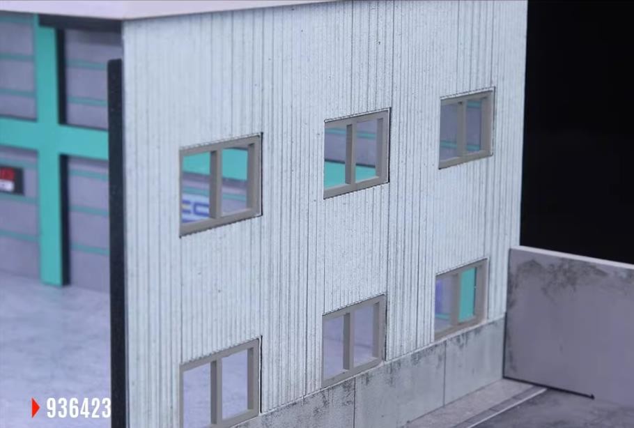 High-Precision 3D Printed 1:64 Yokohama Garage Lighted Scene Simulation Model