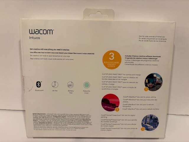 Wacom Intuos Bluetooth Graphics Drawing Tablet