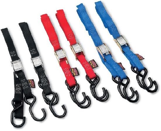 Powertye 23625-S 1in. Soft-Tye Tie-Downs with Secure Hooks - Green