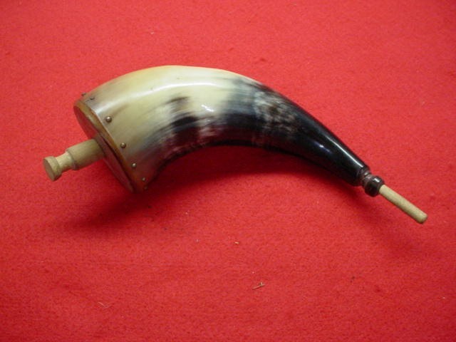 Muzzleloader Powder Horn- 8" Length- No Strap  - Nice !!  (D)
