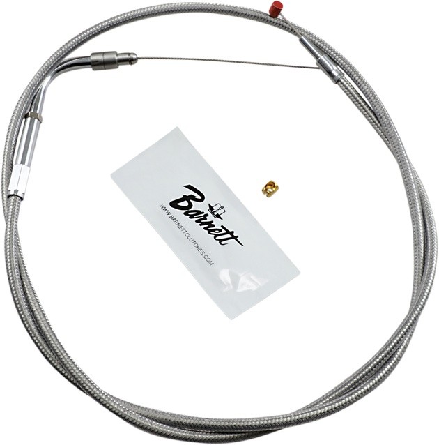 Barnett Pull Throttle Cable Stainless Braided #112553 Harley Davidson
