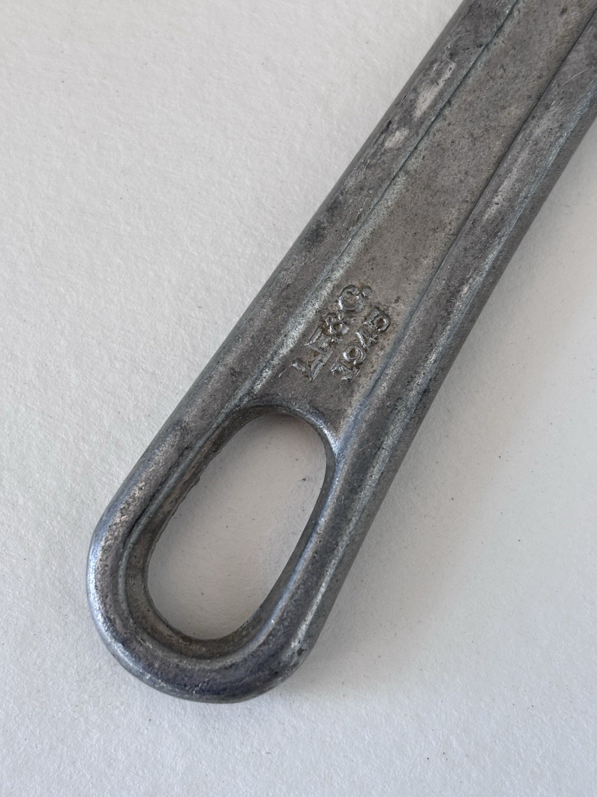 NICE -Vintage US Military Mess Kit Stainless Knife Handle Utensil L. F. & C 1945