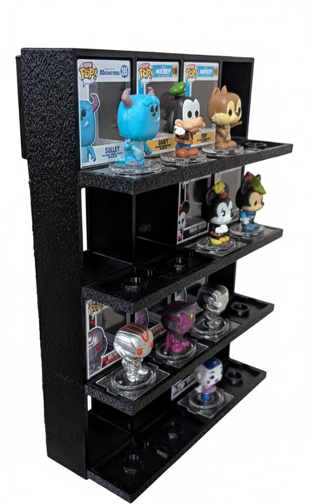 Bitty Pop Display (4x4, 16 Slots)(Compatible with Funko Bitty Pops)(3D Printed)