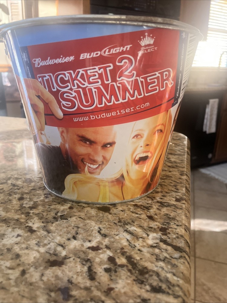 Rare Budweiser Select Ticket 2 Summer Ice Bucket Mint Condition