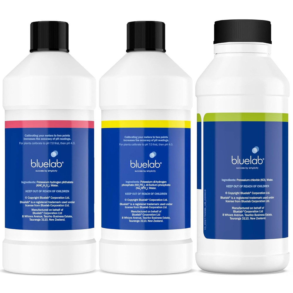 Calibration Solution Ph 4.0, 7.0 and 2.77 EC Conductivity Solution, 500 Ml Each