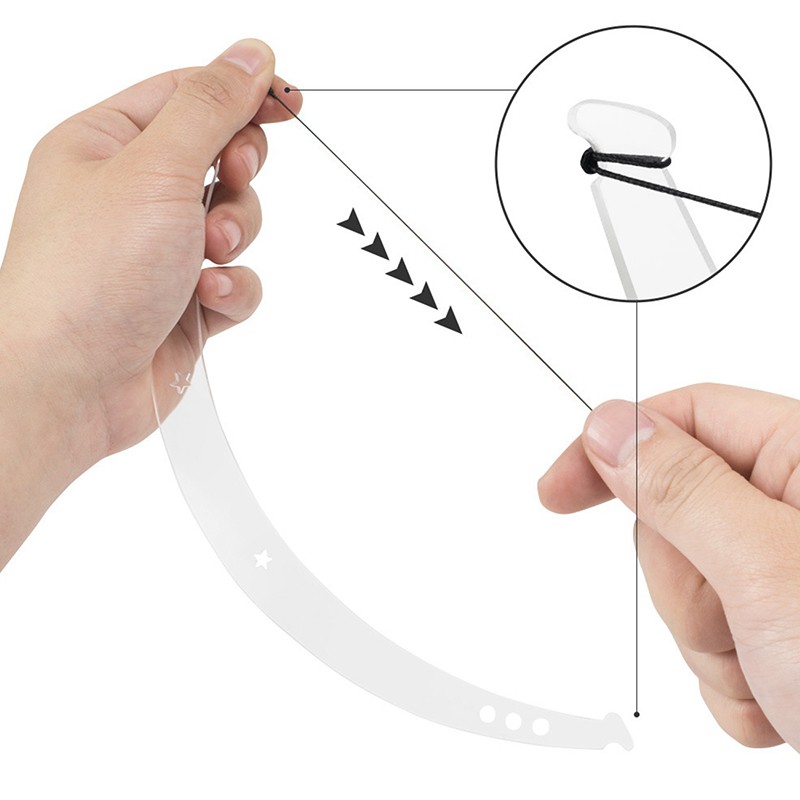 Ruler Positioning Bow Eyebrow Mapping Make Up Measuring Tool Thread Dyeing .MC