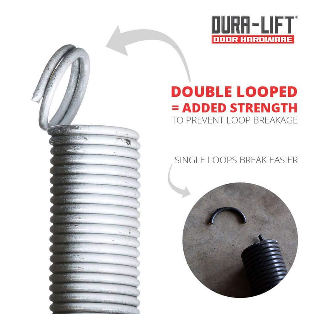 NEW Heavy Duty Extension Garage Door Spring 2-PACK 110lbs Double Looped