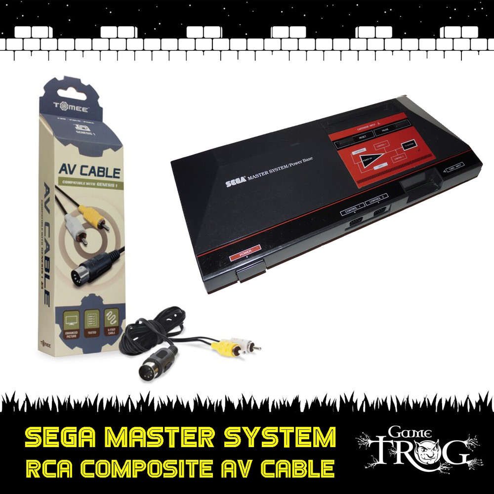 SEGA Master System - Model 1 - RCA Composite Audio Video AV Cable