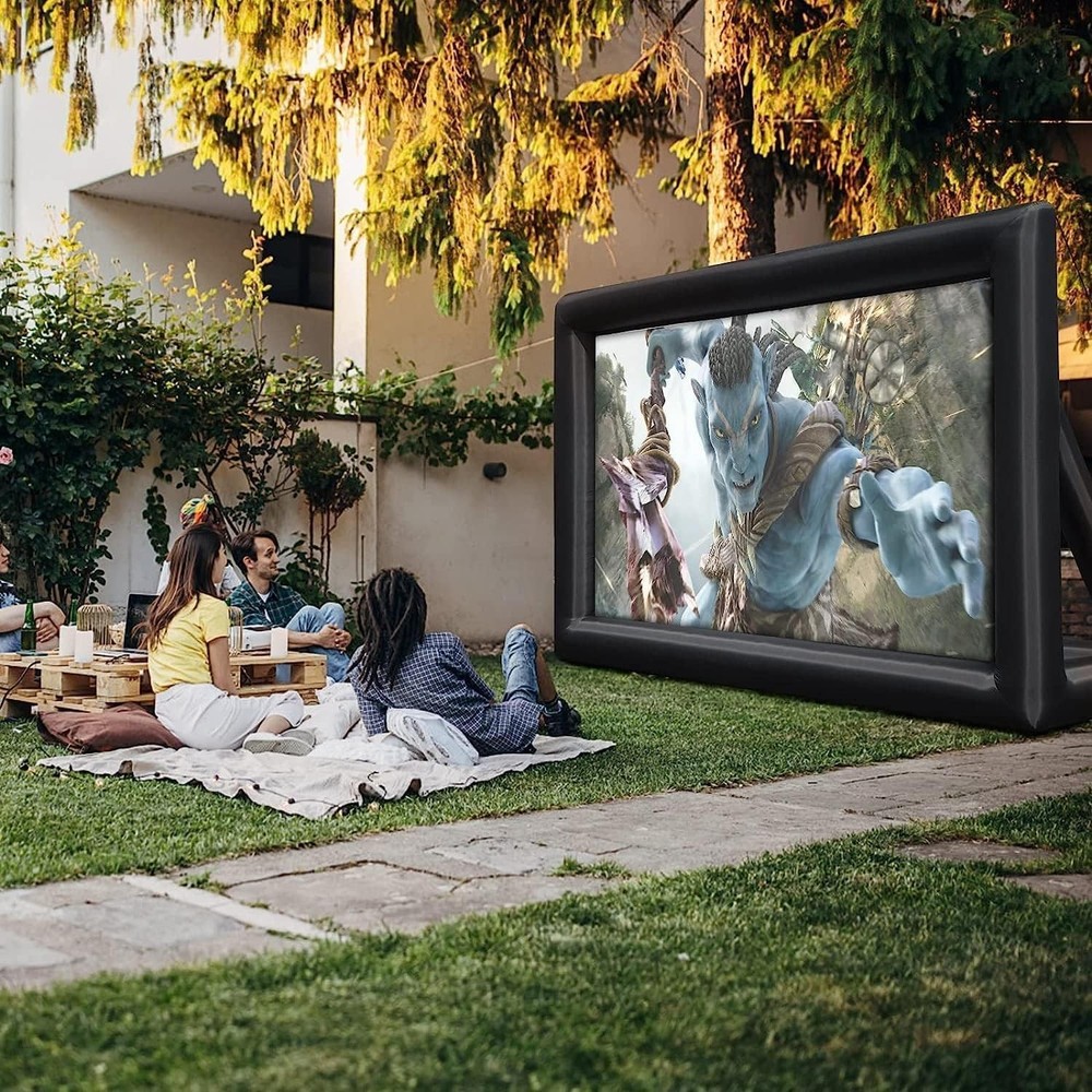24ft Blow Up Projector Screen: Front/Rear Projection, Includes Blower & Stakes