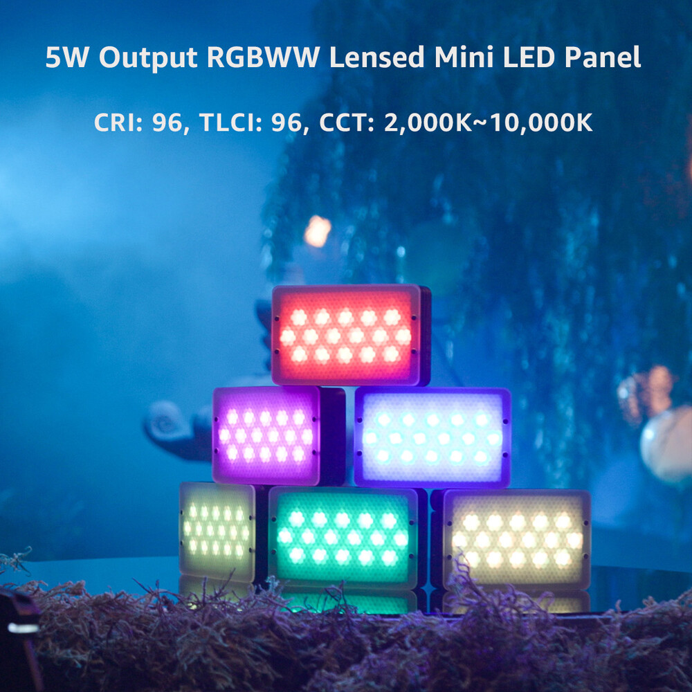 Aputure MC Pro RGBWW Video Light Portable LED On Camera Light Panel 2000K-10000K
