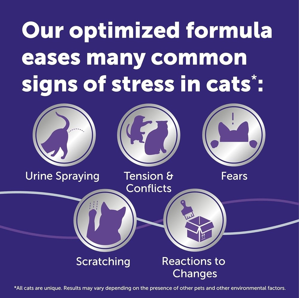 Optimum 30 Day Cat Calming Plug In Pheromone Diffuser Starter Kit, 48ml - Hel...