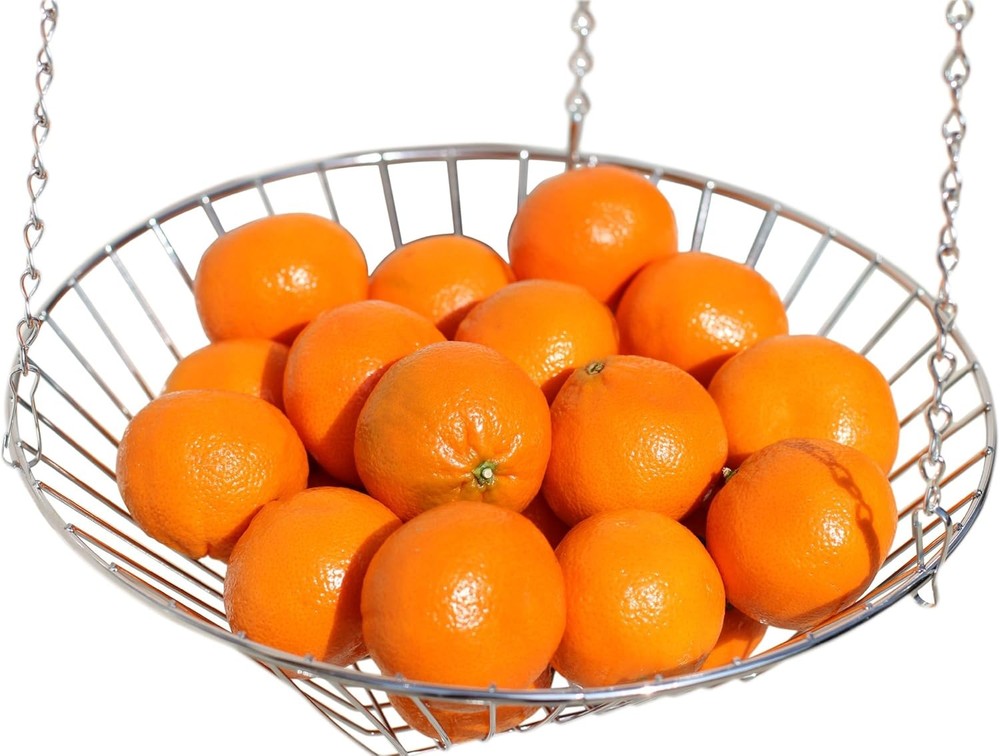 Hanging Fruit Basket 3-Tier Chrome