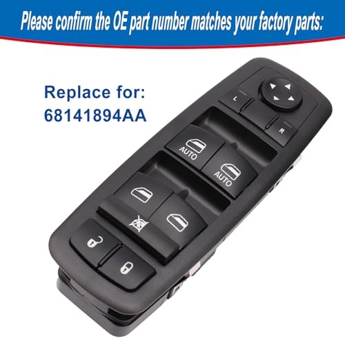Driver Side Power Window Switch Compatible with 2014-17 2014-2017 Cherokee