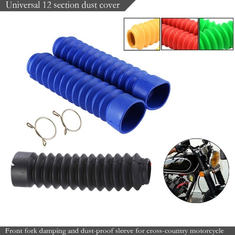 2Pcs Front Fork Protector Dust Guard Shock-Absorber Covers for Motorcycle Dirt