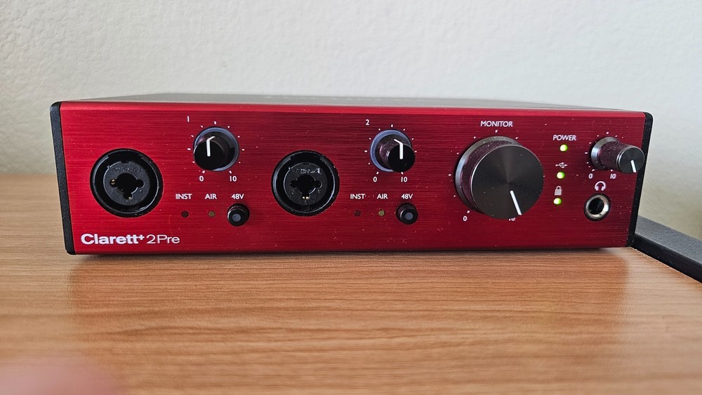 Focusrite Clarett+ 2Pre USB-C Audio Interface w/ Power Adapter & USB-C Cable