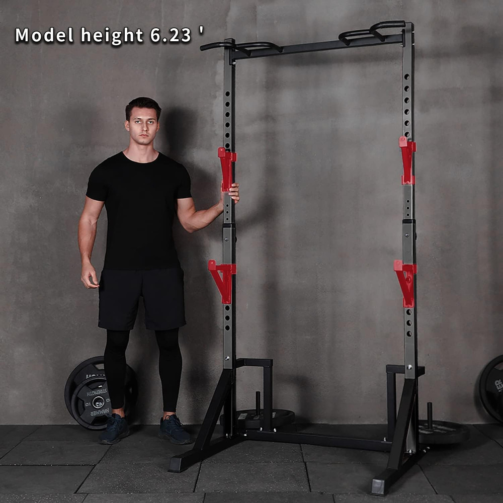 CANPA Multifunction Power Rack with Pull up Bar, Heavy Capacity and Adjustable S
