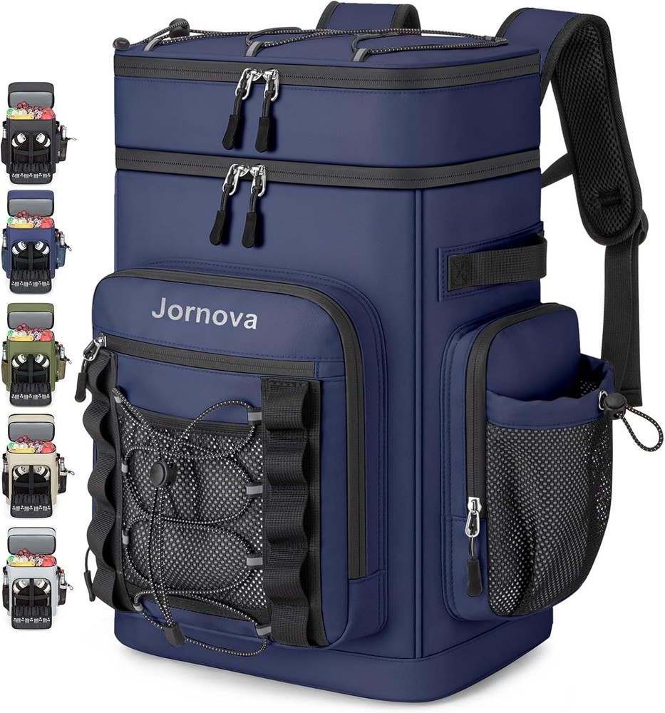 Insulated Cooler Backpack 40L Leakproof Backpack W/ Double Compartments Men