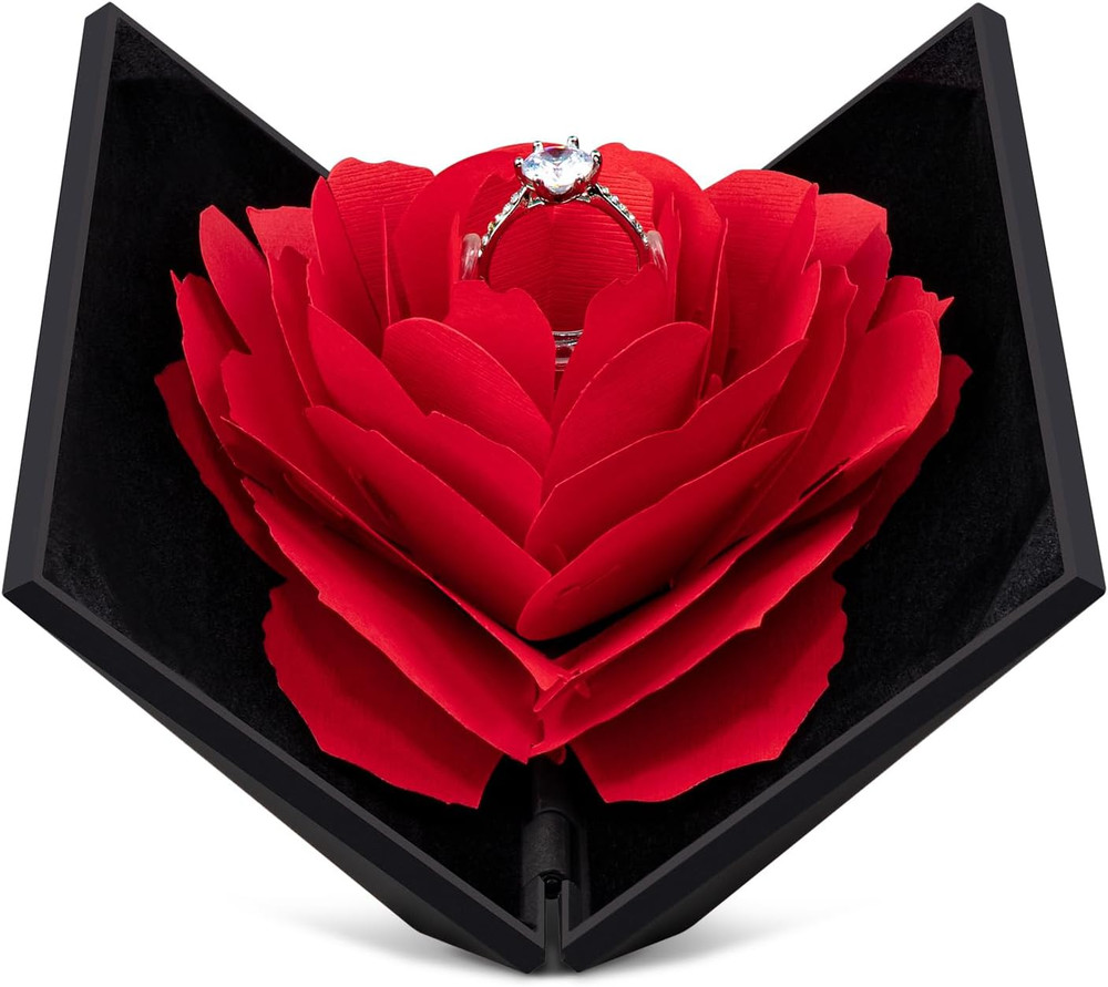 Creative Ring Box Small Ring Case for Proposal Engagement Wedding Ceremony Birth