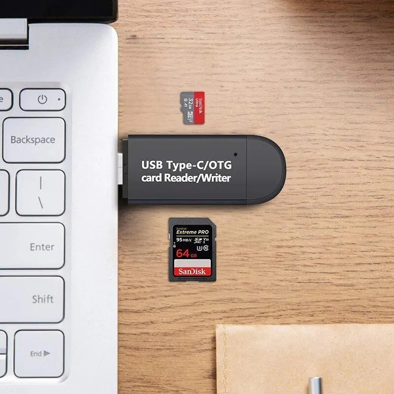 Card Reader USB 3.0 Type C Micro SD TF OTG Smart Memory Adapter Laptop Computer