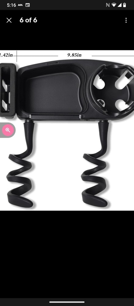 Universal Stroller Snack Tray, Stroller Cup Holder Tray with Silicone Flexible