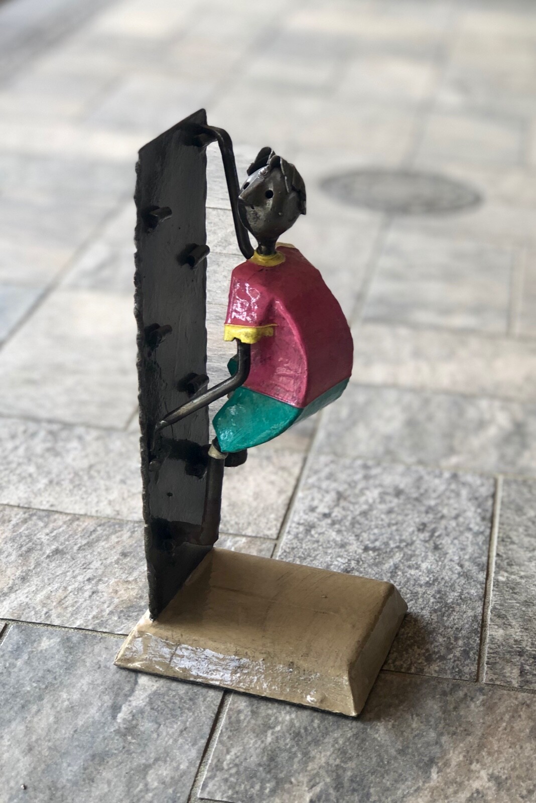 Luis Felguerez Mexican Art Metal Sculpture "The Wall Climber"