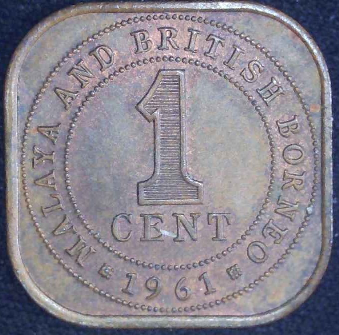 Malta & British Borneo - 1961 - 1 Cent