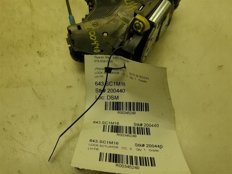 2016 SCION IM DRIVER SIDE FRONT DOOR LOCK ACTUATOR ASSEMBLY