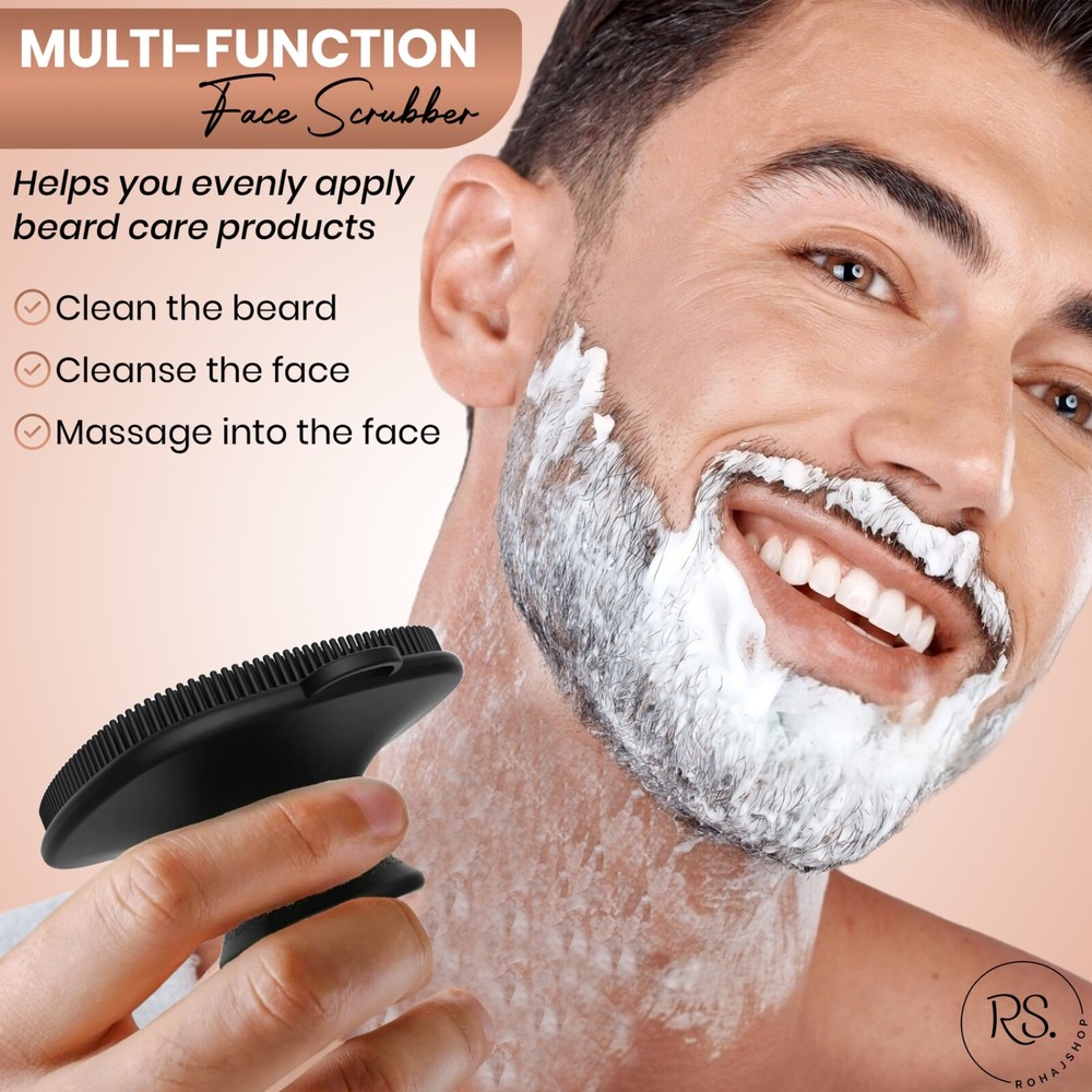 4pcs Silicone Bath & Shower Brush Set - Double Sided Long Handle For Back, Face