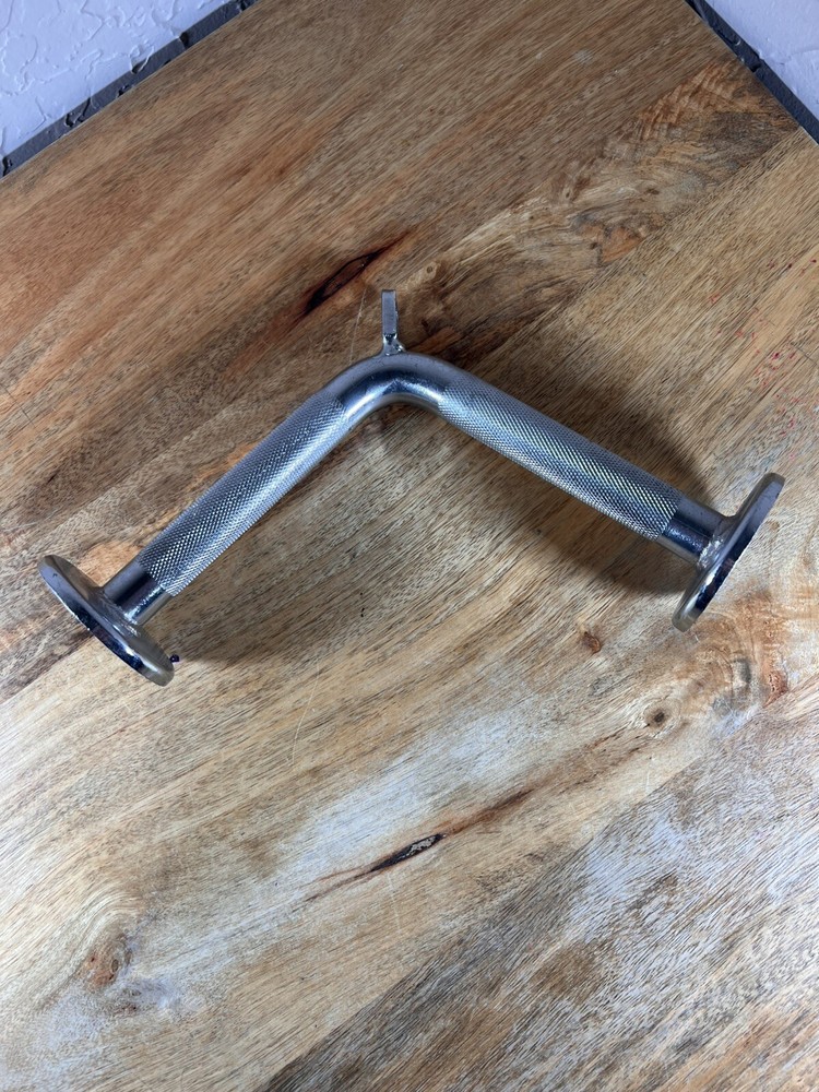 Tricep Press Down Cable Machine Attachment LAT Pulldown Gym V Pull Up Bar