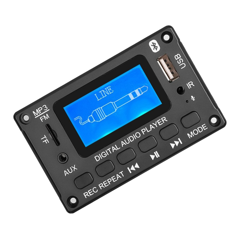 Bluetooth 5.0 MP3 WMA Decoder Board LCD Wireless Car Audio USB TF FM AUX Playe8l