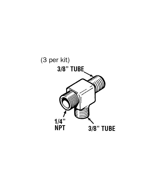 Seastar Solutions HF5531 Tee Fitting 3/8" (3-Pack)