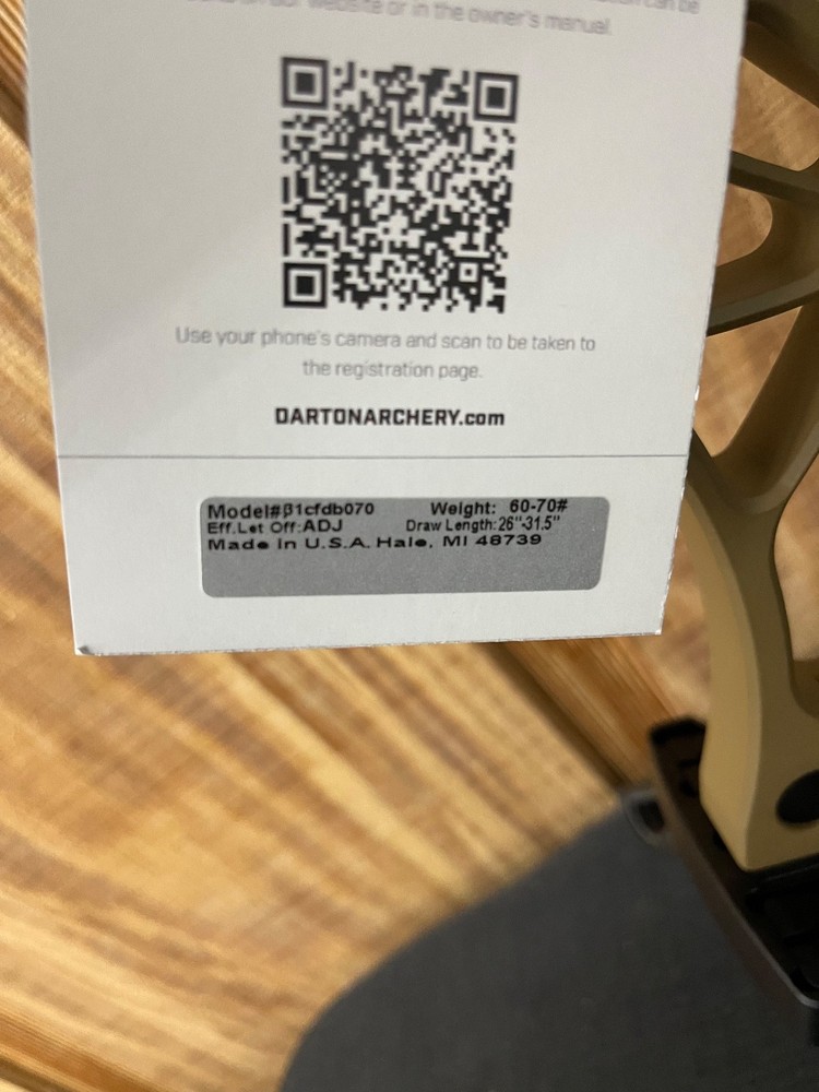 Darton Archery Consequence 31 70lb Flat Dark Earth Riser & Black Limbs BRAND NEW