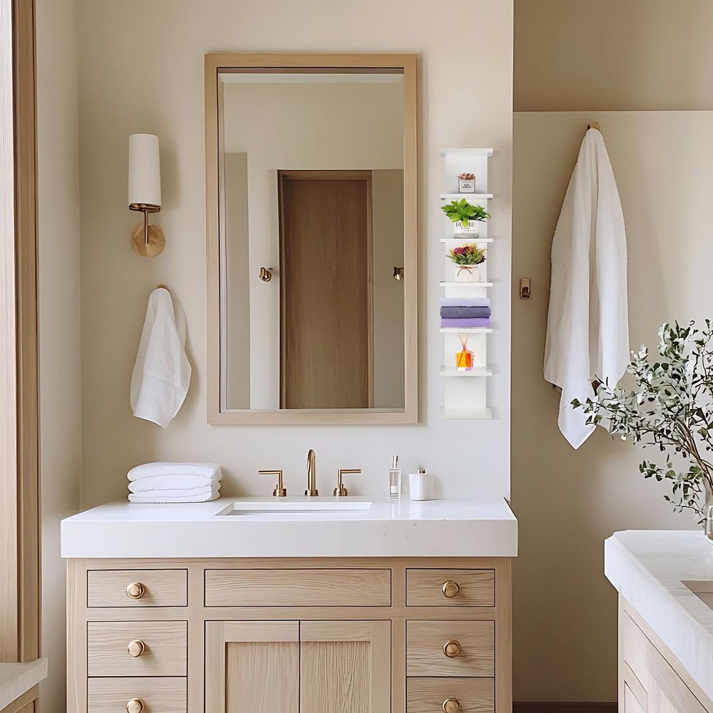 7 Tier Wall Shelf Unit - Lack Floating Shelf, Compact Display Float Shelves, ...