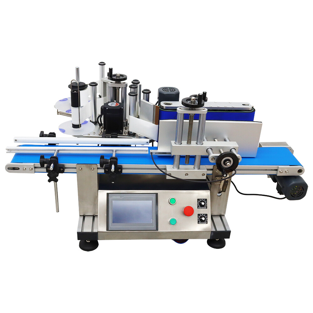 TECHTONGDA Automatic Desktop Conveyor Round Bottle High Speed Labeling Machine