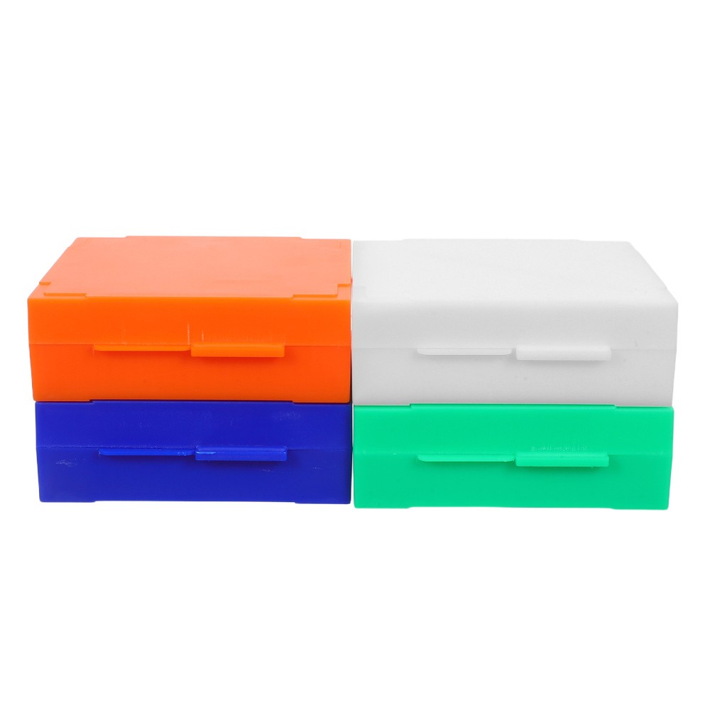 4X Laboratory Slide Holder Plastic Boxes 25 Slots Microscope Slide Storage
