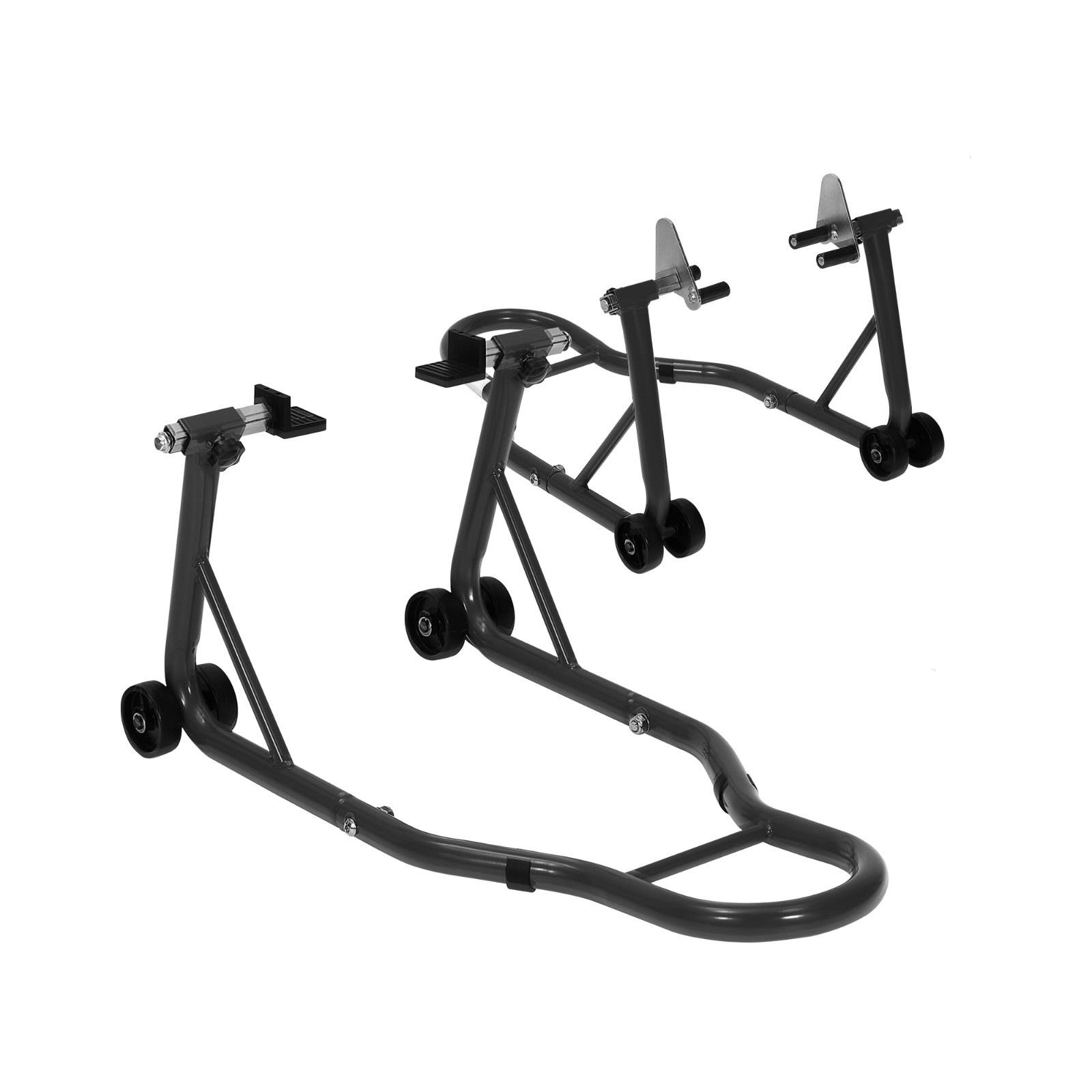 2-Pcs 900LBS Motorcycle Front & Rear Stand Lift Spoolift Paddock Swingarm Arm