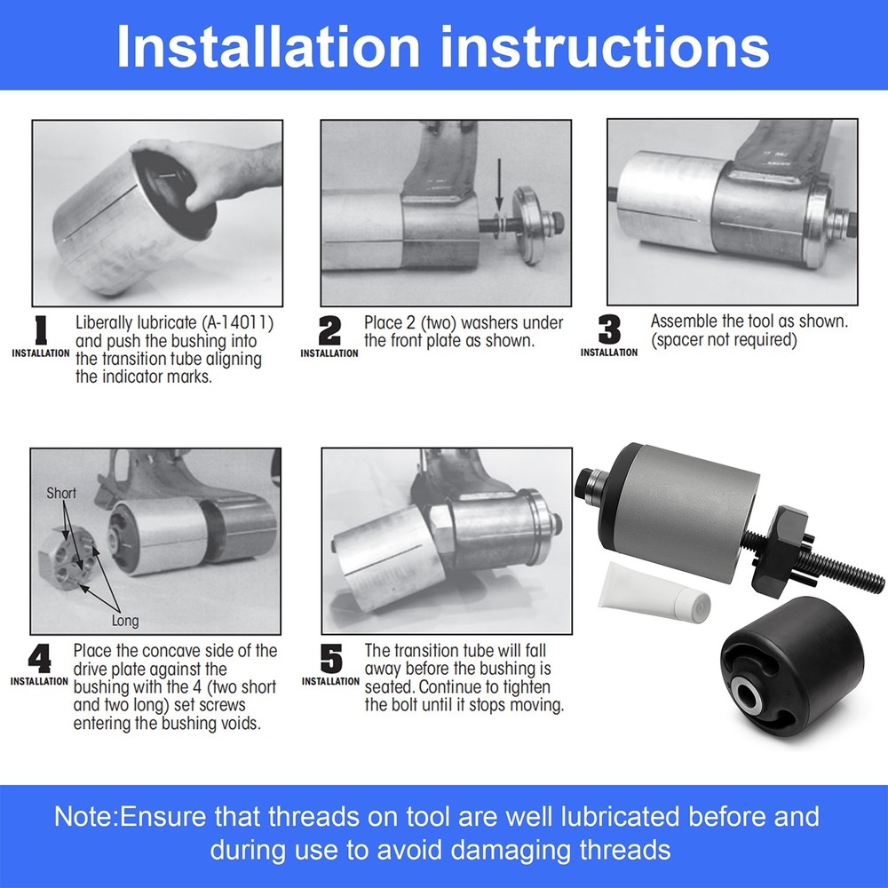 Bushing Installation Tool for Hendrickson S-21307 - Tri-Functional Complete Kit