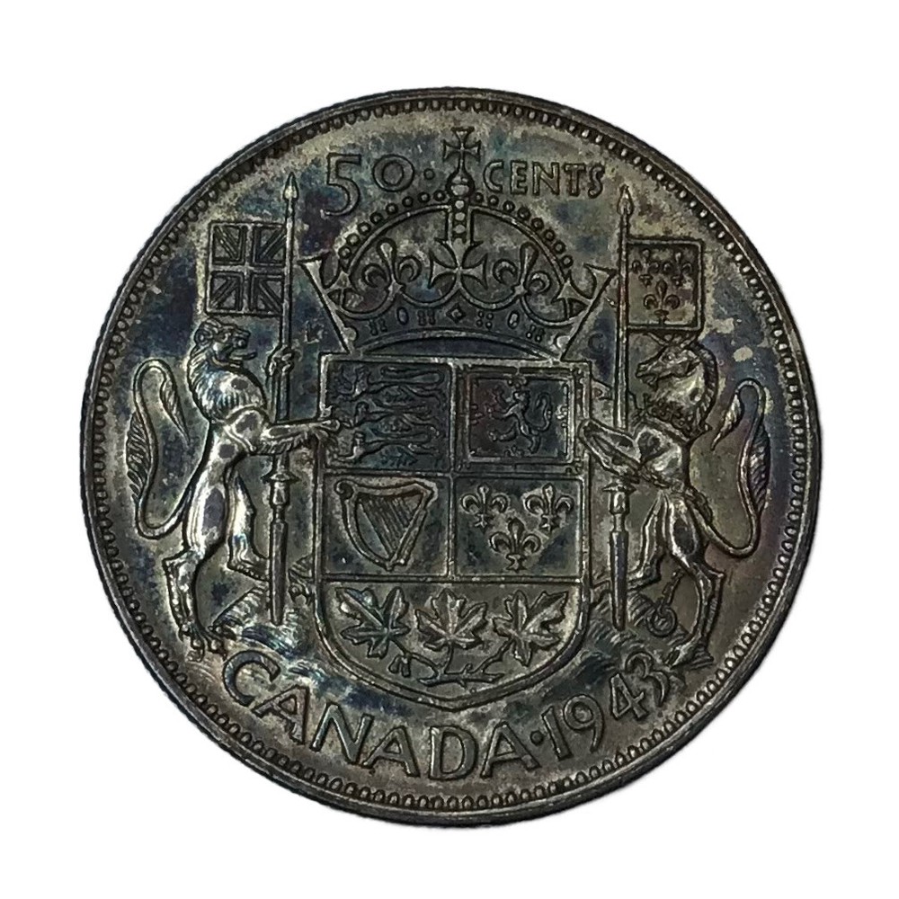1943 Canada Silver 50 Cent BU #