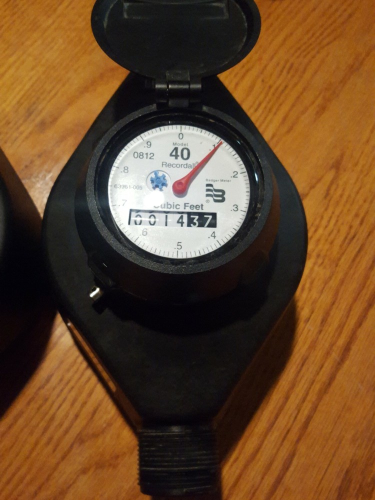 BADGER METER, WATER METER, NSF-61, RECORDALL MODEL 40,